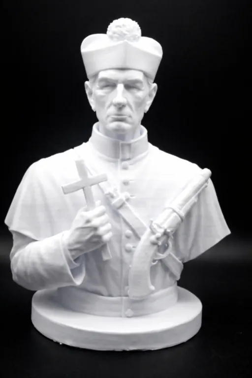 Figurine-corse-Buste de Circinellu, vue de face buste-circinellu-figurine-corse-face-15-cm.webp