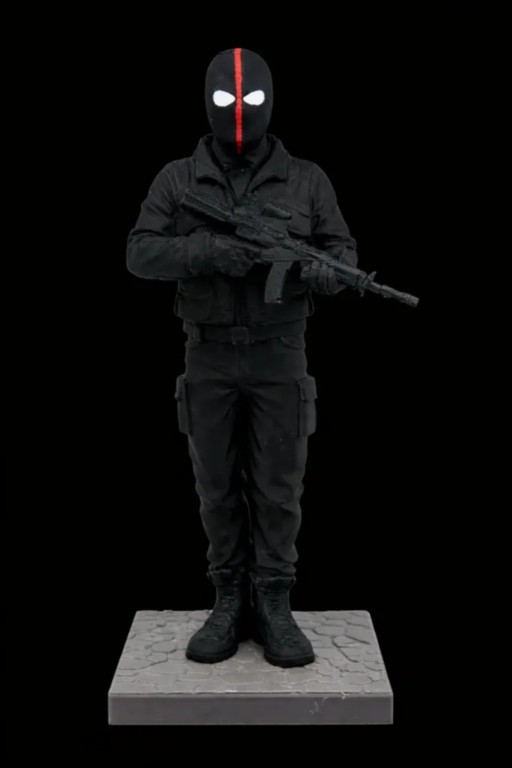 Figurine-corse-Ribellu corse impression 3d fond noir