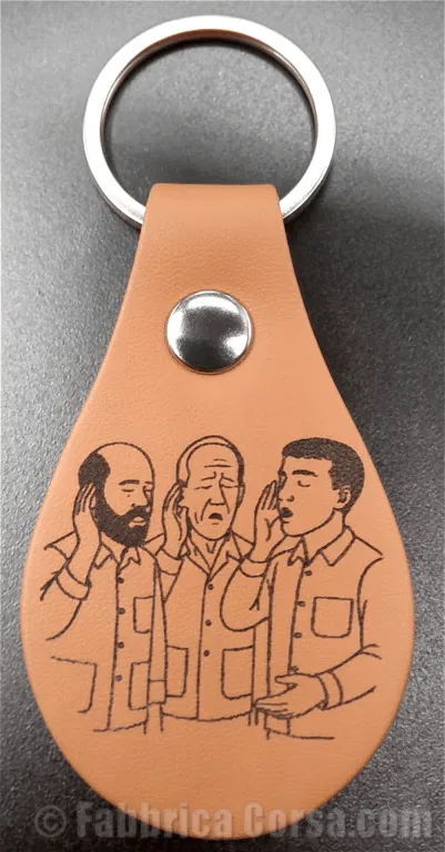 Porte-clés corse Paghjella camel avec illustration de trois chanteurs porte-cles-corse-paghjella-camel.webp