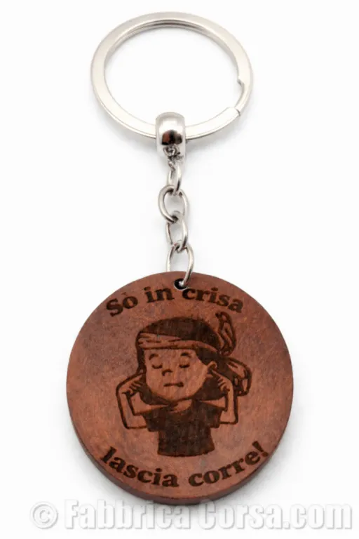 porte-cle-corse-"sic -fille" porte-cle-corse-bois-so-in-crisa-lascia-corre.webp