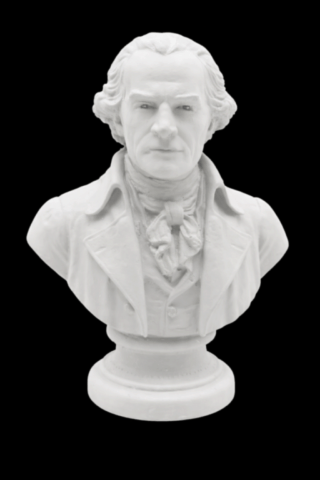 Buste de Pasquale Paoli, figurine 3d 11 cm-non peint-blanc