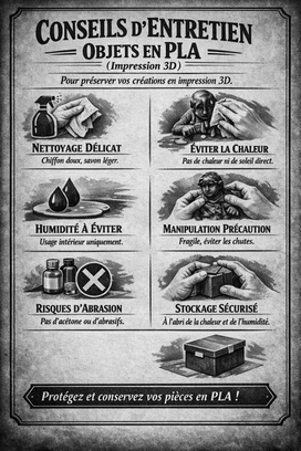 entretien figurine pla conseils