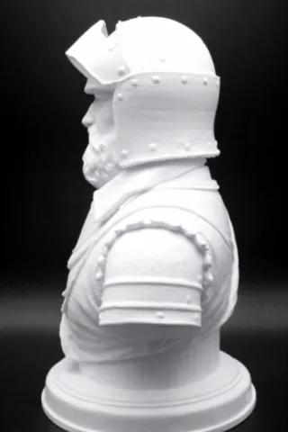 Figurine-corse-Buste de Sampieru Corsu, profil gauche buste-sampieru-corsu-15cm-profil-gauche.webp