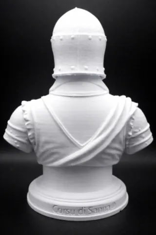 Figurine-corse-Buste de Sampieru Corsu 15 cm, vue de dos buste-sampieru-corsu-15cm-dos.webp