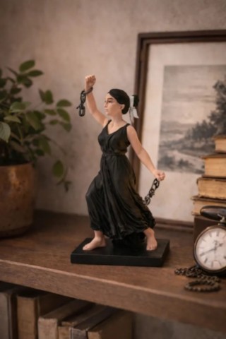 Figurine-corse-Liberta-statuette gros plan Liberta-statuette-situation