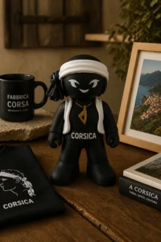 Figurine corse A Mamma Maiò présentée dans une décoration corse figurine-corse-a-mamma-maio-decoration-corse.webp