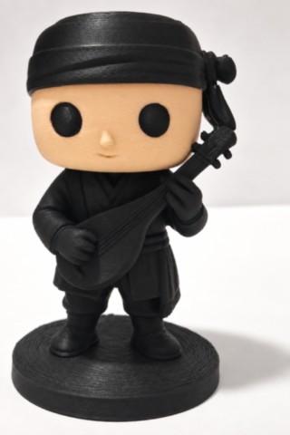 musicante-figurine-corse-3d-musicien-vue-face