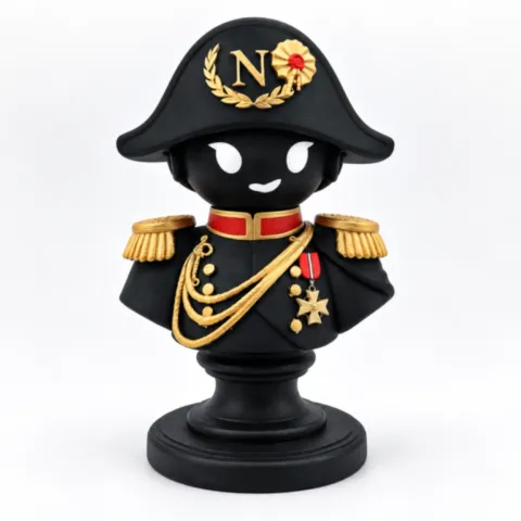 Buste figurine de Napoléon en noir, rouge et or Figurine-corse-Napoleon– Collection-Facciaccie.webp