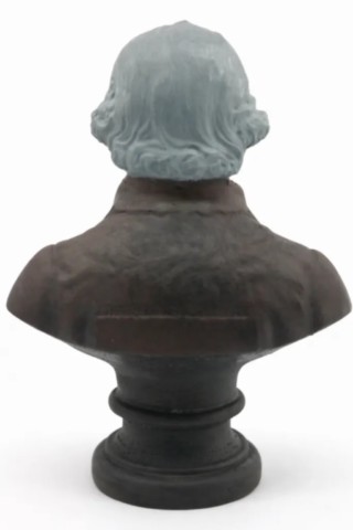 Buste de Pasquale Paoli, figurine 3d 11 cm dos