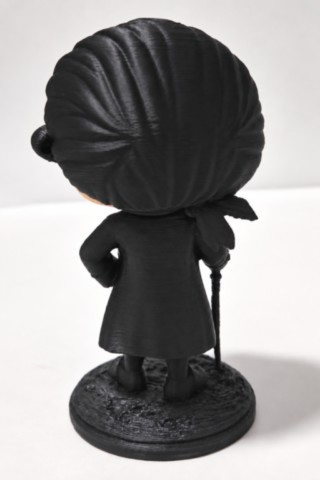 Figurine corse 3D Pascal Paoli-Pop vue de dos avec cheveux noués et canne figurine-corse-pascal-paoli-pop-vue-dos