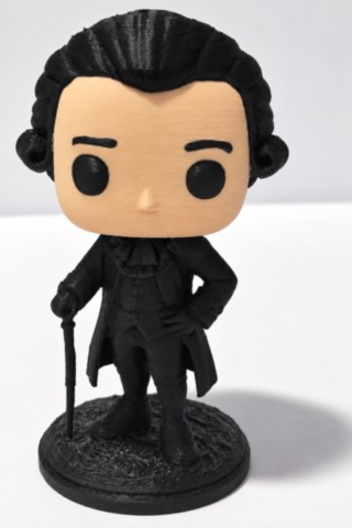 Figurine corse 3D Pascal Paoli-Pop vue de face sur son socle figurine-corse-pascal-paoli-pop-vue-face