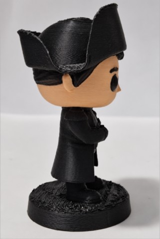 Figurine corse 3D Napoléon-Pop avec bicorne noir vue de profil droit figurine-corse-3d-napoleon-pop-profil-droit