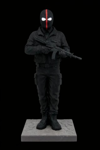 Figurine-corse-Ribellu corse impression 3d fond noir