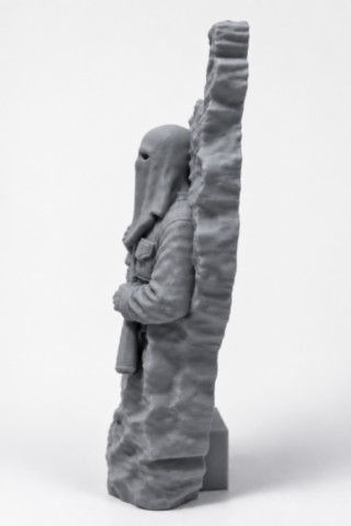 Profil gauche de la figurine corse 3D Sintinella 76 fabriquée à Corti figurine-corse-3d-sintinella-76-profil-gauche