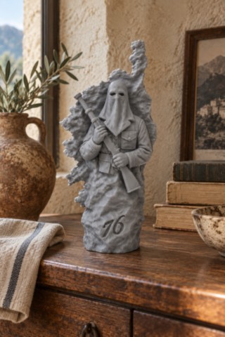 Figurine corse Sintinella 76 exposée dans un intérieur figurine-corse-sintinella-76-decoration-interieur-corse