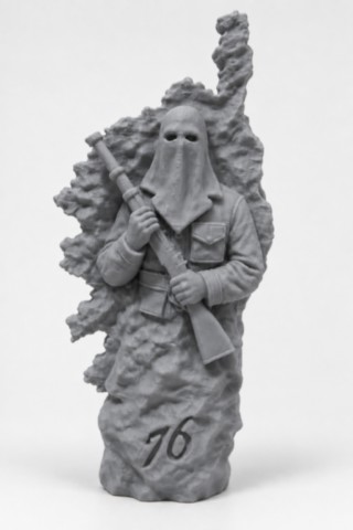 Figurine corse 3D Sintinella 76 vue de face, édition limitée Fabbrica Corsa figurine-corse-3d-sintinella-76-face-fabbrica-corsa