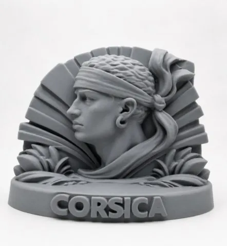 Figurine Testa Mora tête de Maure corse vue de face figurine-testa-mora-tete-de-maure-corse-12cm-face.webp