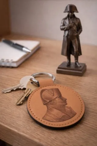 Porte-clés Napoléon Bonaparte présenté en situation porte-cle-napoleon-bonaparte-mise-en-scene.webp