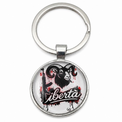 Porte-clé corse en métal Libertà avec mouflon – Fabbrica Corsa porte-cle-corse-liberta-mouflon.jpg
