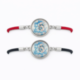 Bracelet "Diu vi salvi Regina" rouge et noir