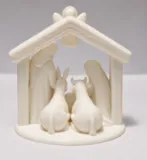 Crèche minimaliste corse de la Nativité Fabbrica Corsa – vue de dos.webp