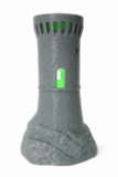 Tour génoise, lampe d'ambiance vert