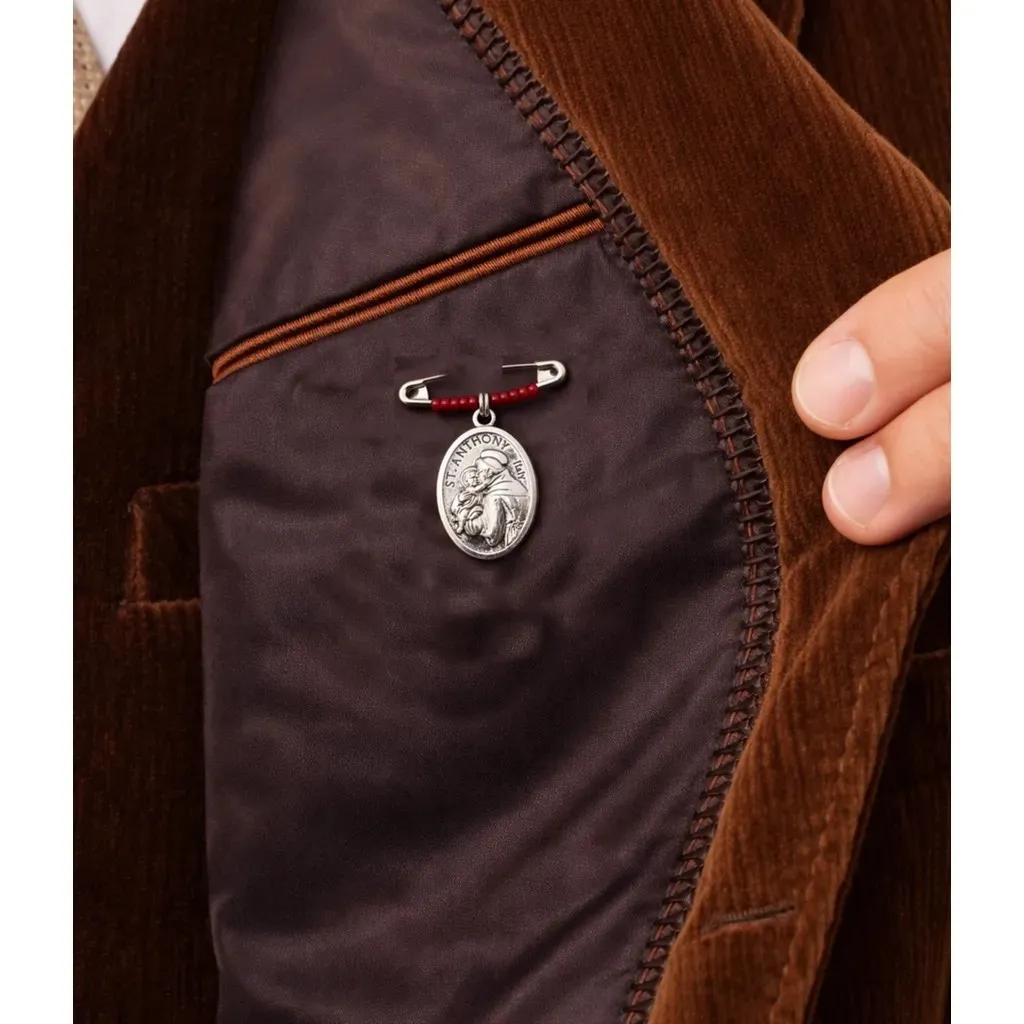 broche-corse-saint-antoine-de-padoue-argentee-portee