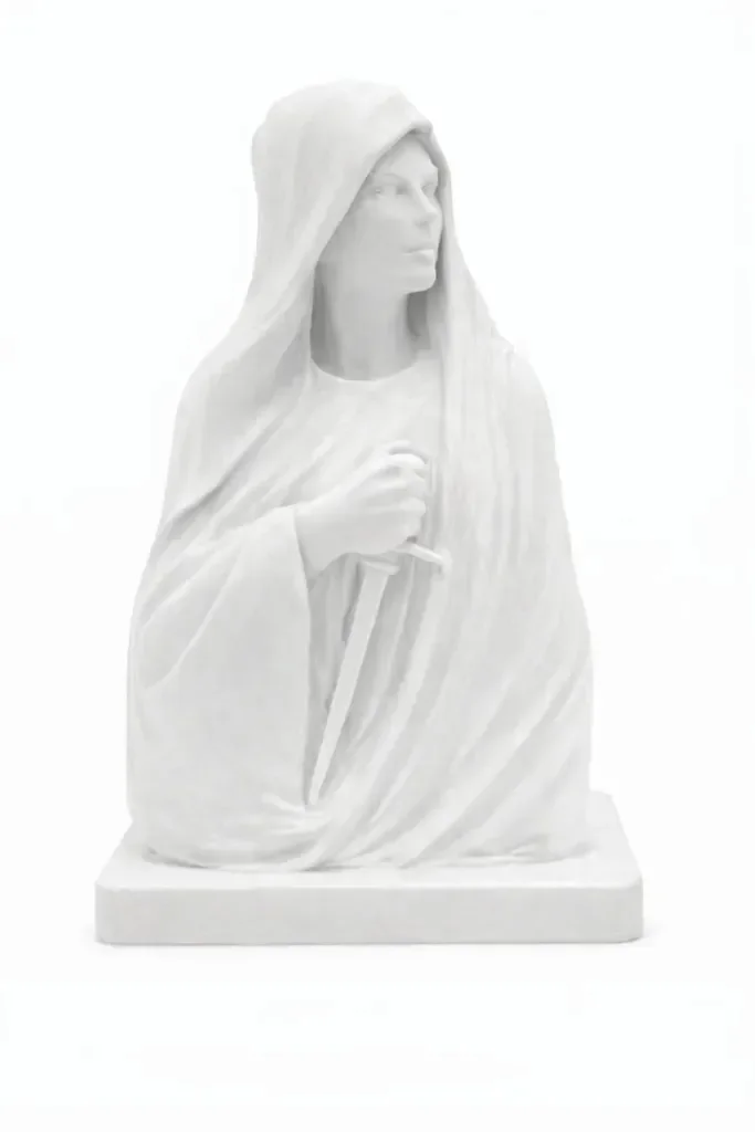 figurine-culomba-resine-blanche