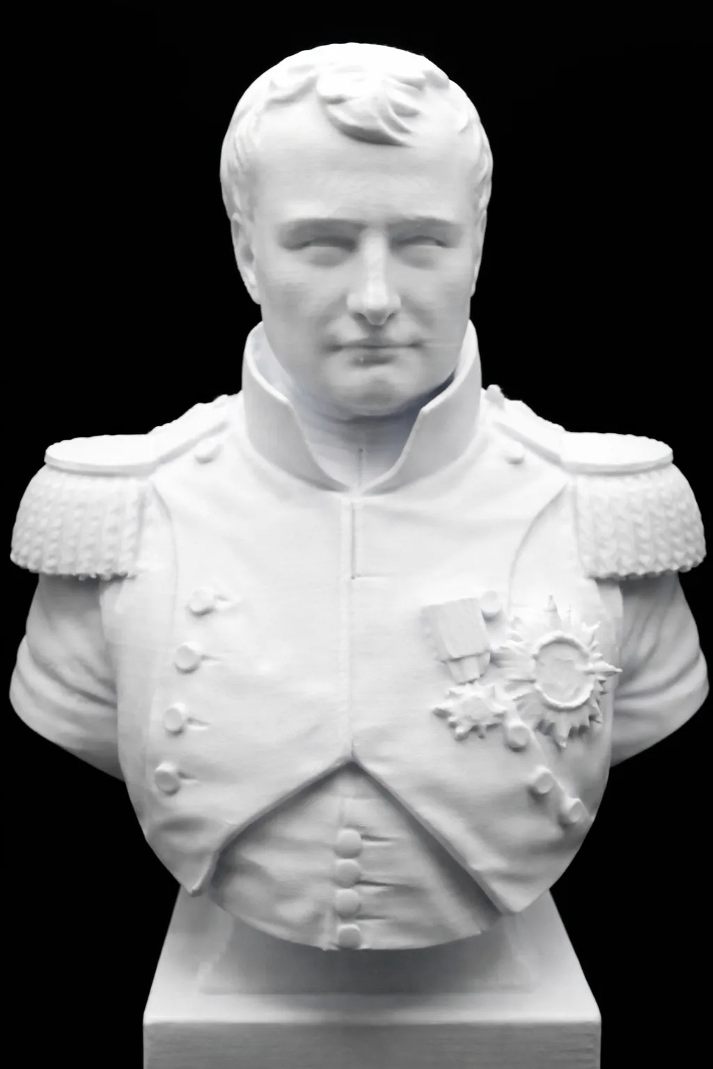 Buste de Napoléon, 15 cm , figurine impression 3d, style albâtre