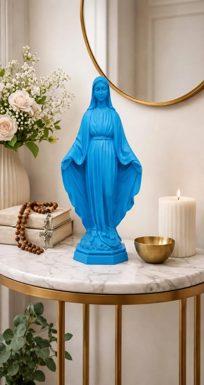 statue-vierge-marie-bleue-decoration-interieure