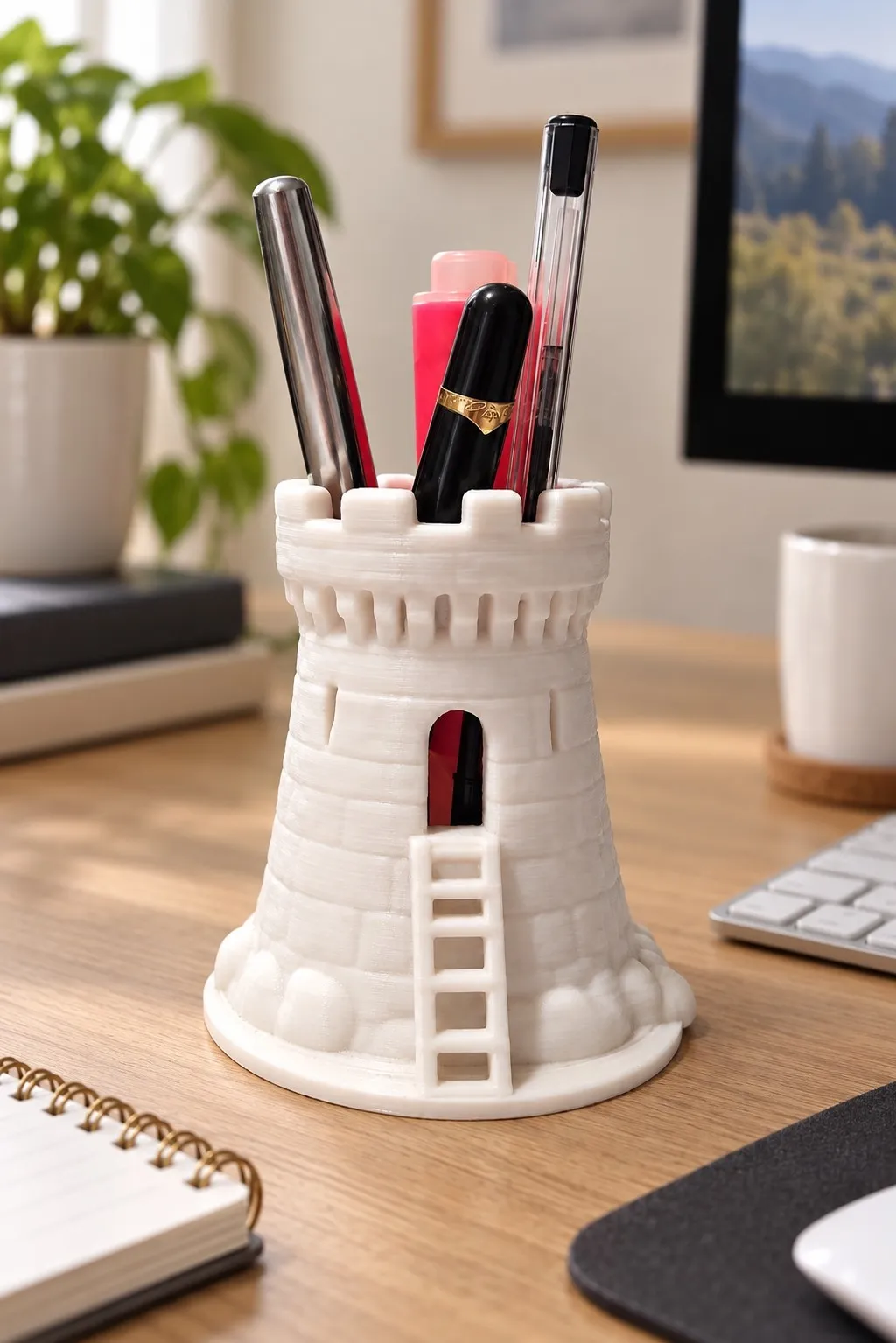 porte-stylos-corse-torra-3d-sur-bureau