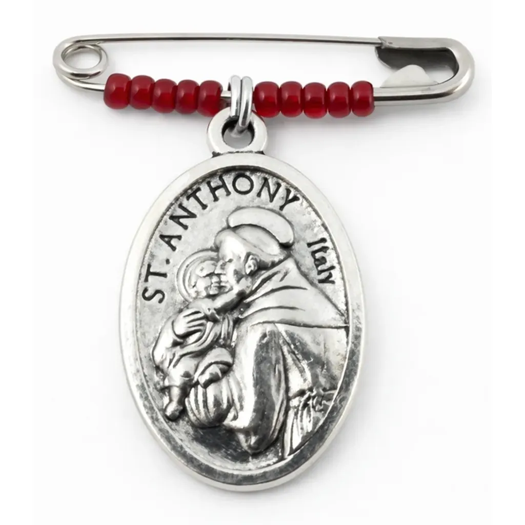 Broche argentée de saint Antoine de Padoue — Collection E Breve