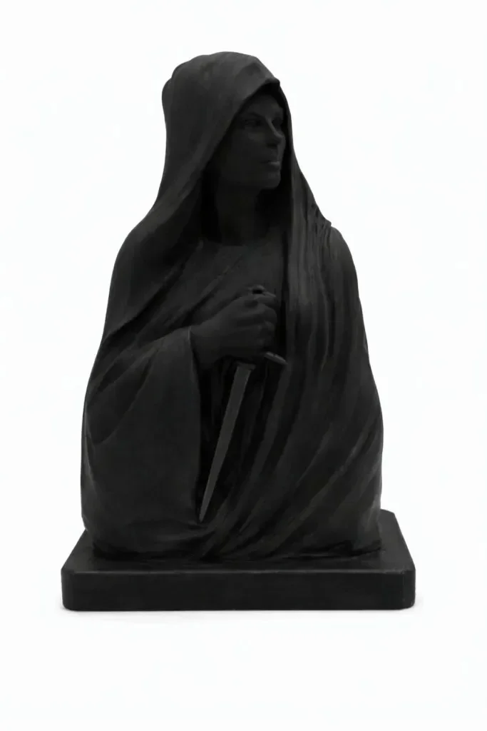 figurine-culomba-resine-noire